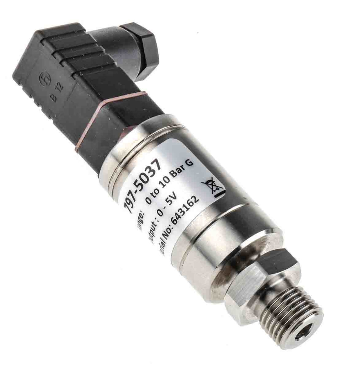 TieDex UK Pressure Sensor, Voltage Output 0 bar 10 bar, Gauge Reading