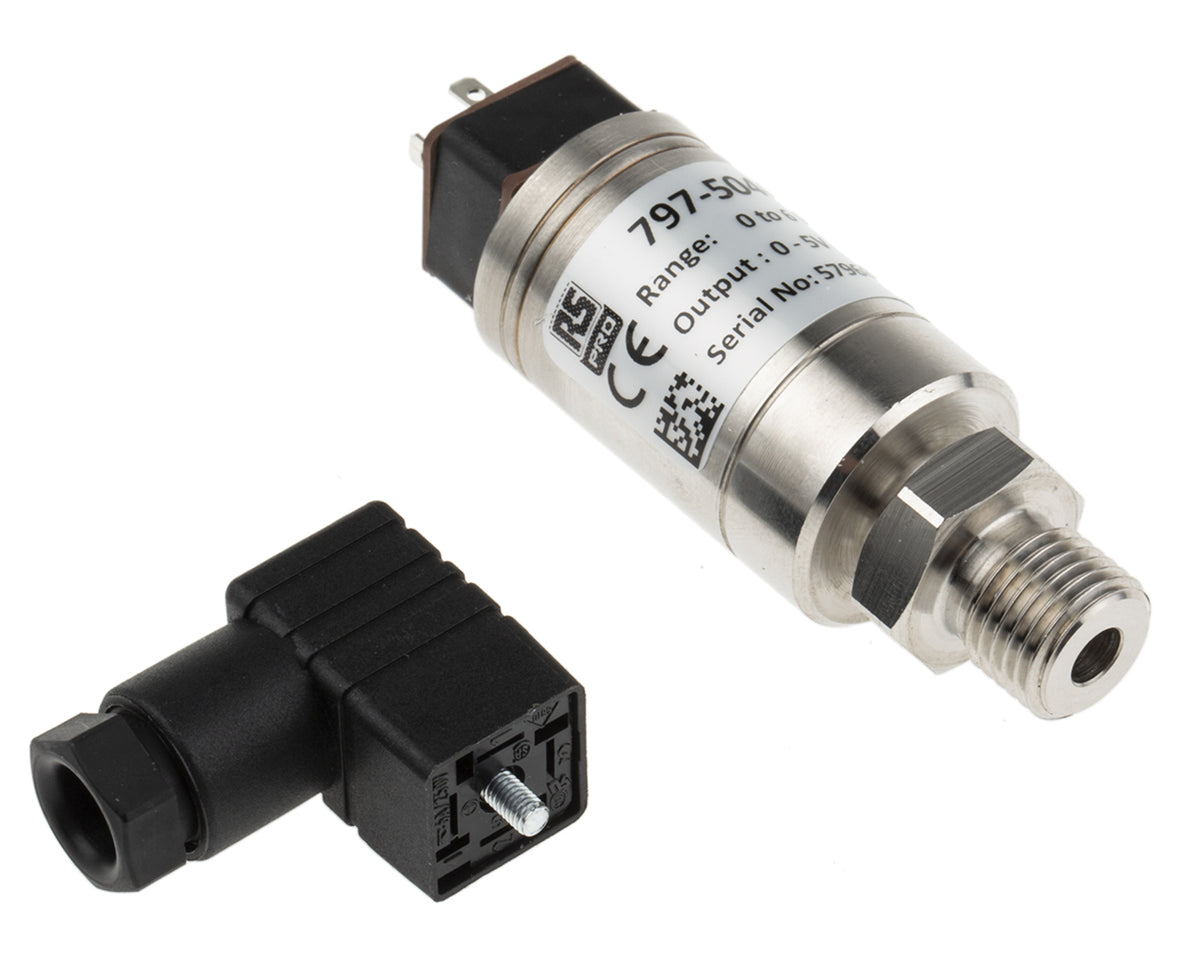 TieDex UK Pressure Sensor, Voltage Output 0 bar 6 bar, Gauge Reading