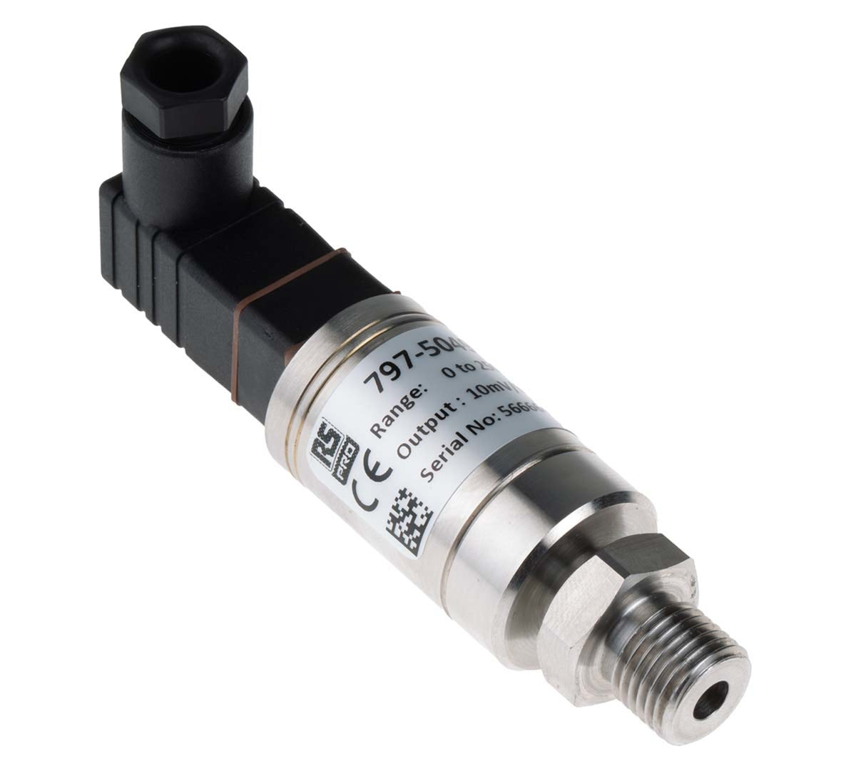 TieDex UK Pressure Sensor, Voltage Output 0 bar 250 bar, Gauge Reading
