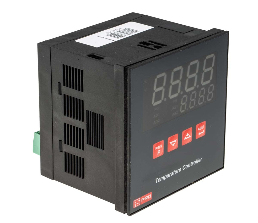 TieDex UK Panel Mount PID Temperature Controller, 3 Output SSR 230V ac On-Off