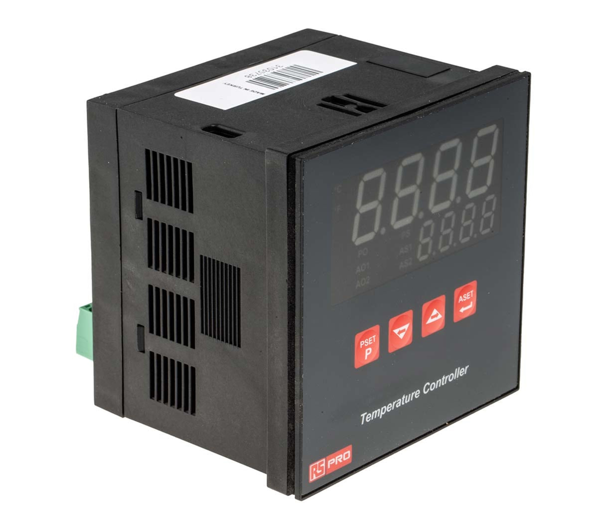TieDex UK Panel Mount PID Temperature Controller, 3 Output SSR 230V ac On-Off