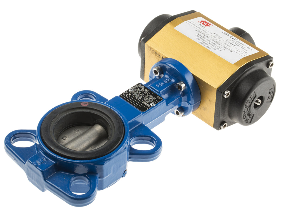 TieDex UK Butterfly type Pneumatic Actuated Valve, 16 bar