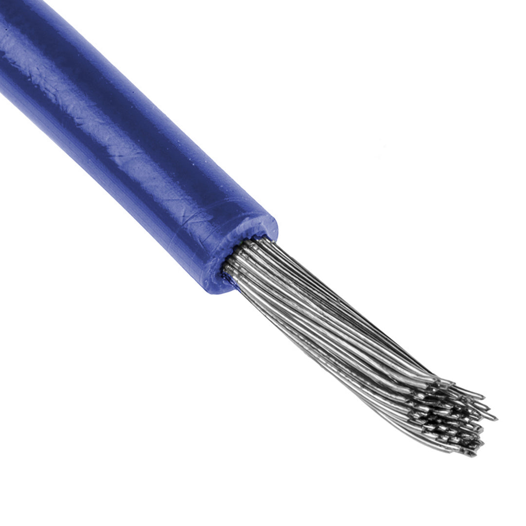 TieDex UK Blue 6 mm² Hook Up Wire, 10 AWG, 78 x 0.295 mm, 295 μm core strands, 100 m, Polyvinyl Chloride
