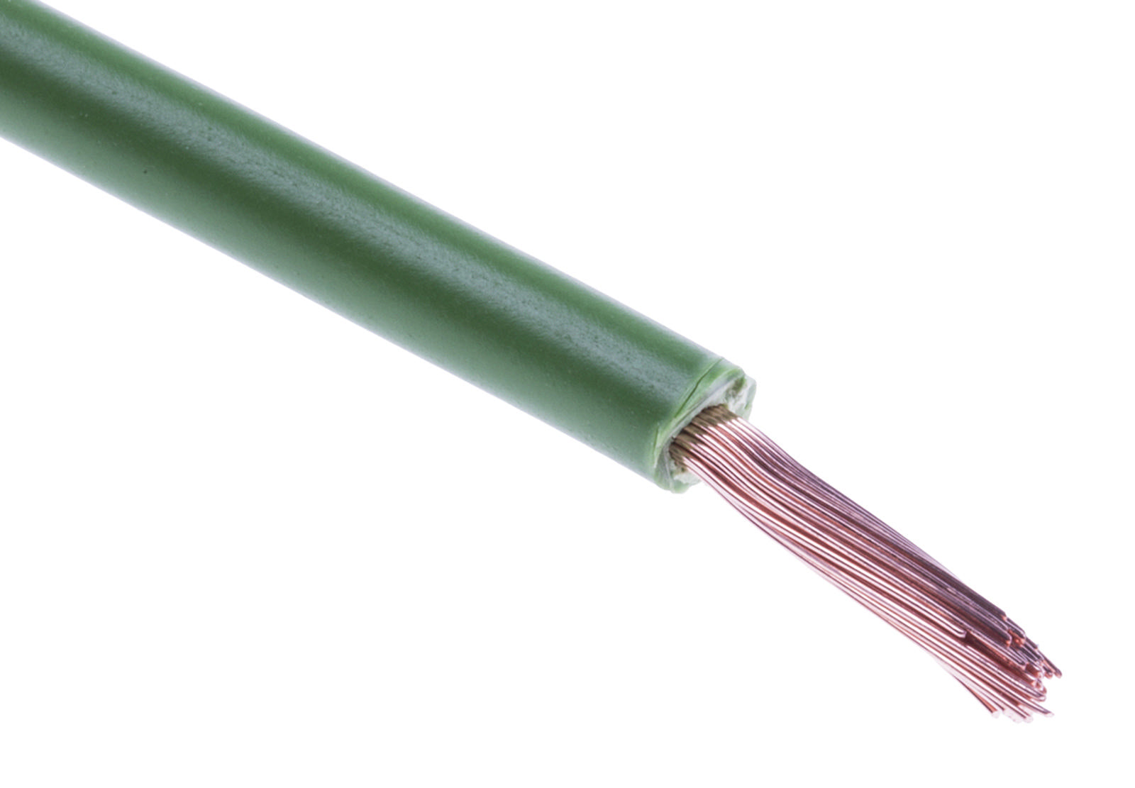 TieDex UK Green Hook Up Wire, 14 AWG, 50 x 0.25 mm, 250 μm core strands, 100 m, Polyvinyl Chloride