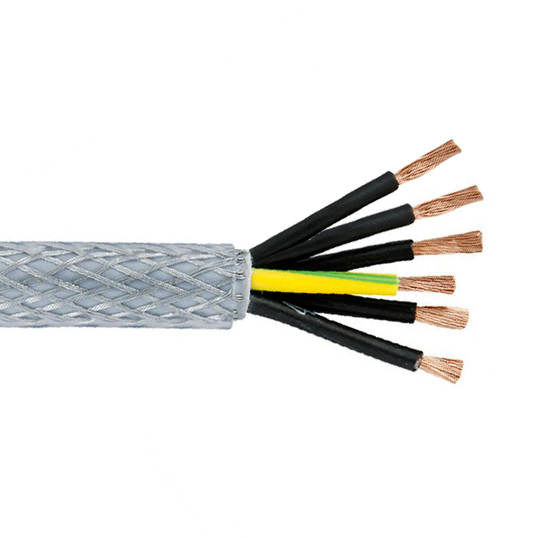 TieDex UK Control Cable, 8 Cores 1mm² 17 AWG, Screened, 50 m, Transparent Polyvinyl Chloride Sheath
