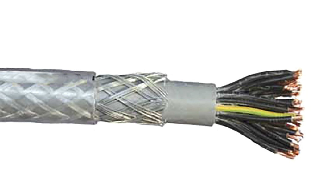 TieDex UK Control Cable, 25 Cores 0.75mm² 18 AWG, Screened, 50 m, Transparent Polyvinyl Chloride Sheath