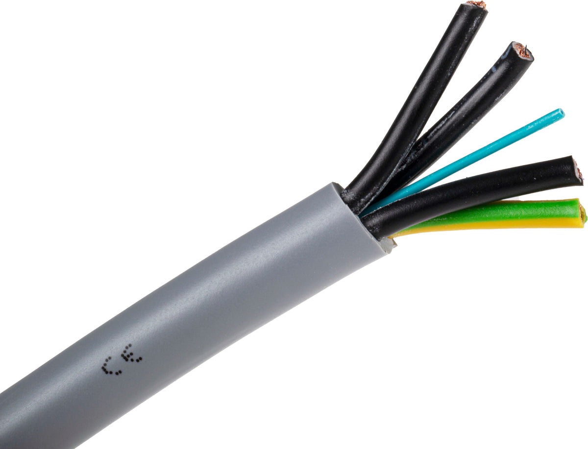 TieDex UK Control Cable, 4 Cores 4mm² 11 AWG, Unscreened, 50 m, Grey Polyvinyl Chloride Sheath