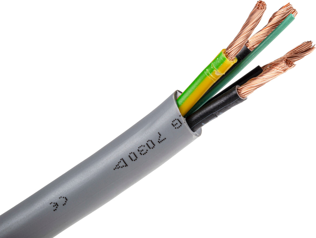 TieDex UK Control Cable, 4 Cores 6mm² 9 AWG, Unscreened, 50 m, Grey Polyvinyl Chloride Sheath
