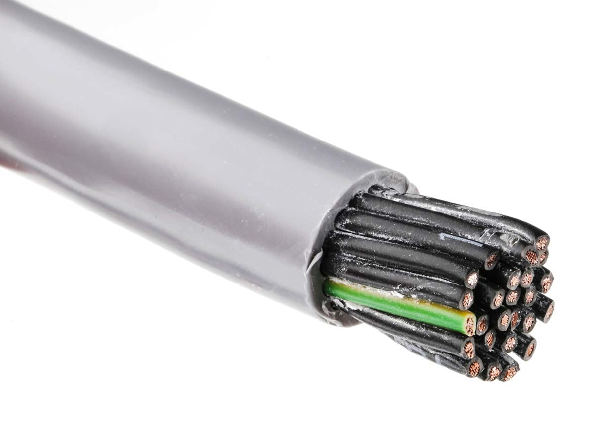 TieDex UK Control Cable, 25 Cores 0.75mm² 18 AWG, Unscreened, 50 m, Grey Polyvinyl Chloride Sheath
