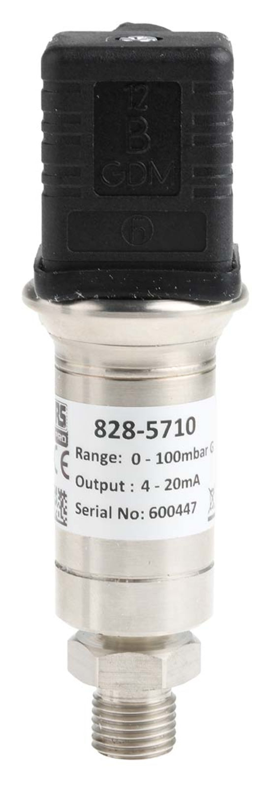 TieDex UK Pressure Sensor, 0.5/4.5 V Output 0 bar 0.1 bar, Gauge Reading