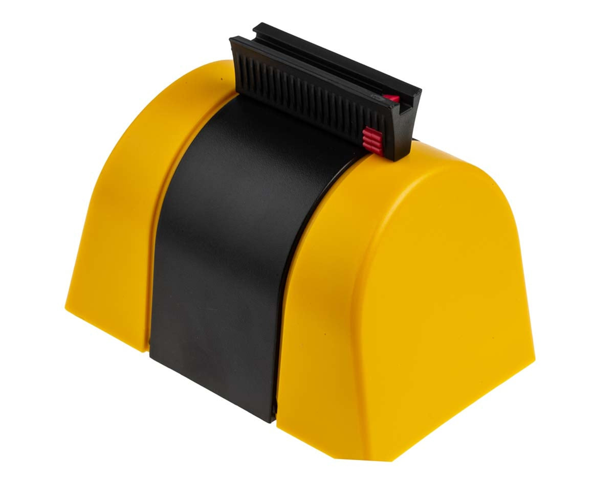 TieDex UK Black, Yellow Safety Barrier, Yellow Tape, Plastic, Polyester, Polyester, Retractable Barrier, 4.6 m