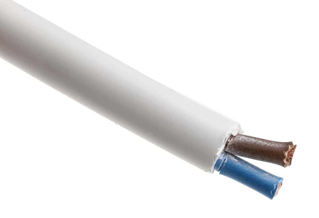 TieDex UK 2 Core Power Cable, White 4mm² 70 °C, 100 m Thermoplastic