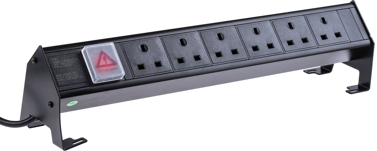 TieDex UK, 16A 6 Gang Extension Lead, 3m Cable Type G