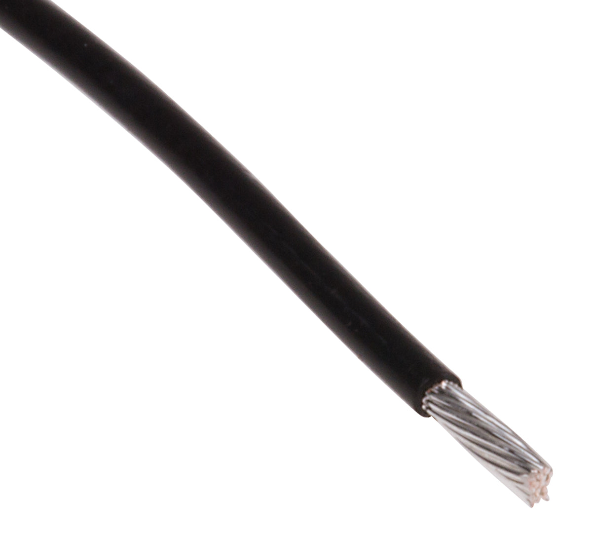 TieDex UK Black 0.34 mm² Hook Up Wire, 22 AWG, 19 x 0.15 mm, 150 μm core strands, 100 m, Polytetrafluoroethylene