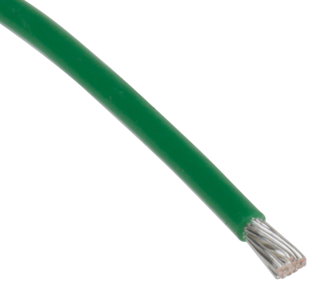 TieDex UK Green 0.34 mm² Hook Up Wire, 22 AWG, 19 x 0.15 mm, 150 μm core strands, 100 m, Polytetrafluoroethylene