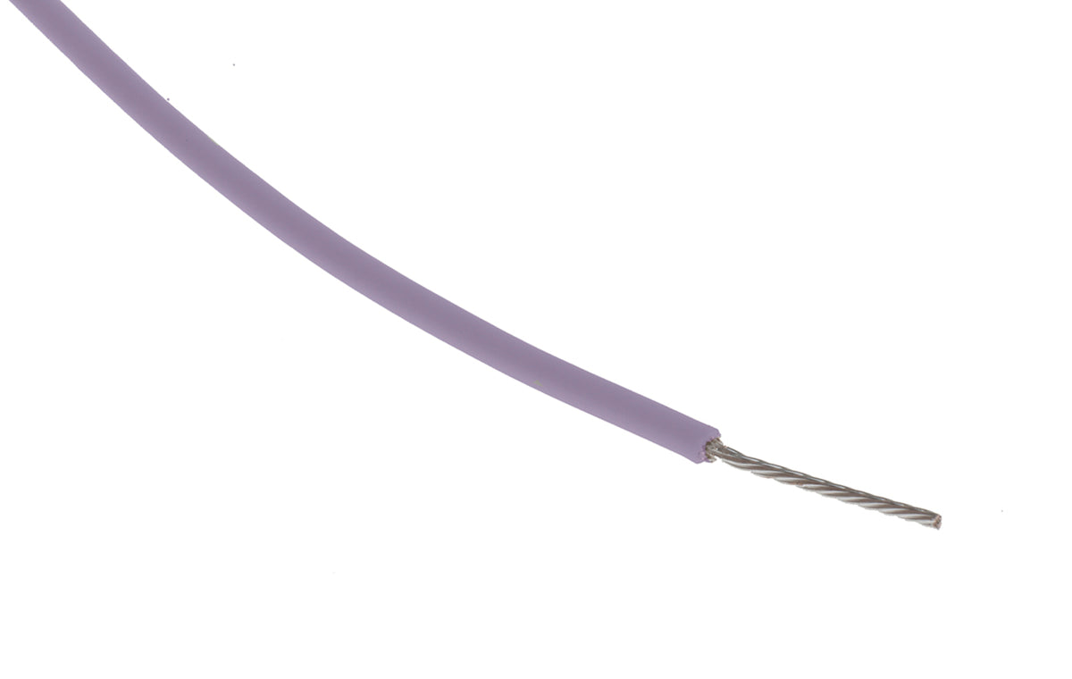 TieDex UK Purple 0.34 mm² Hook Up Wire, 22 AWG, 19 x 0.15 mm, 150 μm core strands, 100 m, Polytetrafluoroethylene