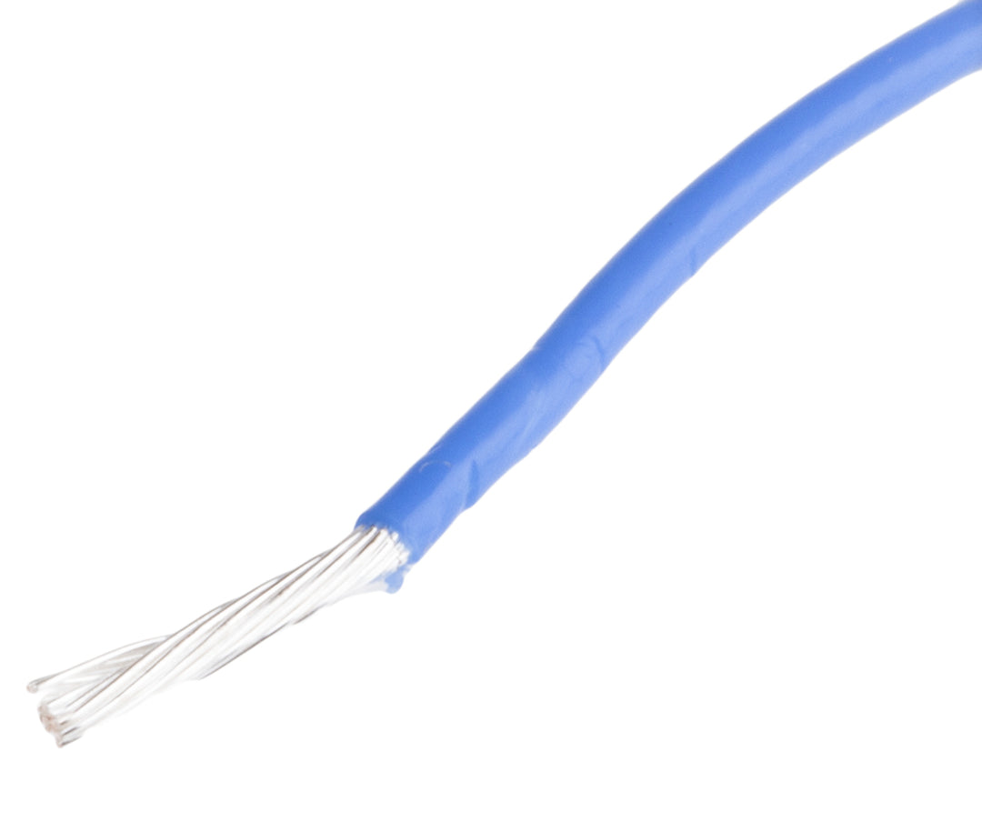 TieDex UK Blue 0.6 mm² Hook Up Wire, 20 AWG, 19 x 0.2 mm, 200 μm core strands, 100 m, Polytetrafluoroethylene