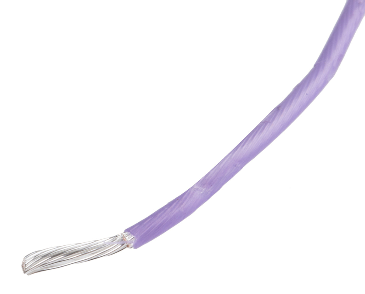 TieDex UK Purple 0.6 mm² Hook Up Wire, 20 AWG, 19 x 0.2 mm, 200 μm core strands, 100 m, Polytetrafluoroethylene
