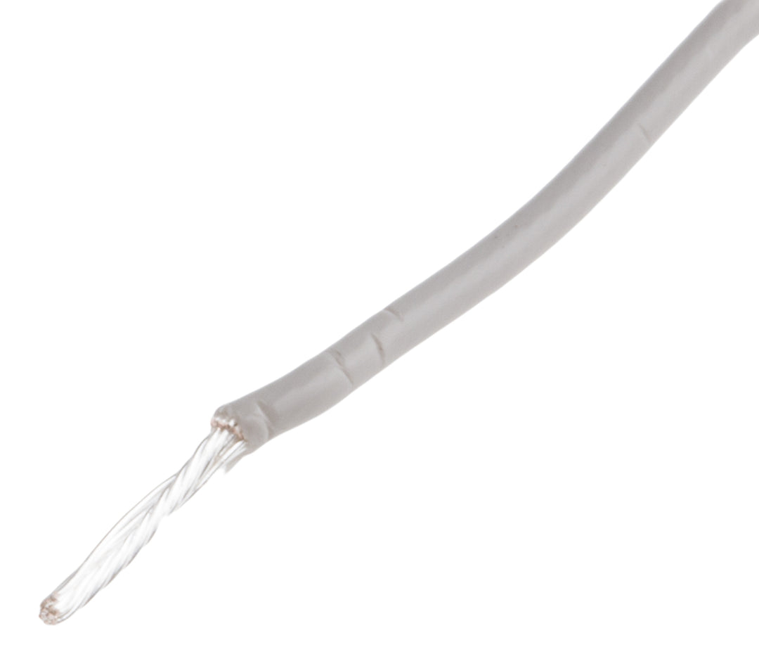 TieDex UK Grey 0.6 mm² Hook Up Wire, 20 AWG, 19 x 0.2 mm, 200 μm core strands, 100 m, Polytetrafluoroethylene