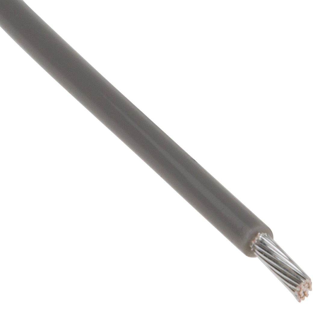 TieDex UK Grey 0.34 mm² Hook Up Wire, 22 AWG, 19 x 0.15 mm, 150 μm core strands, 100 m, Polytetrafluoroethylene