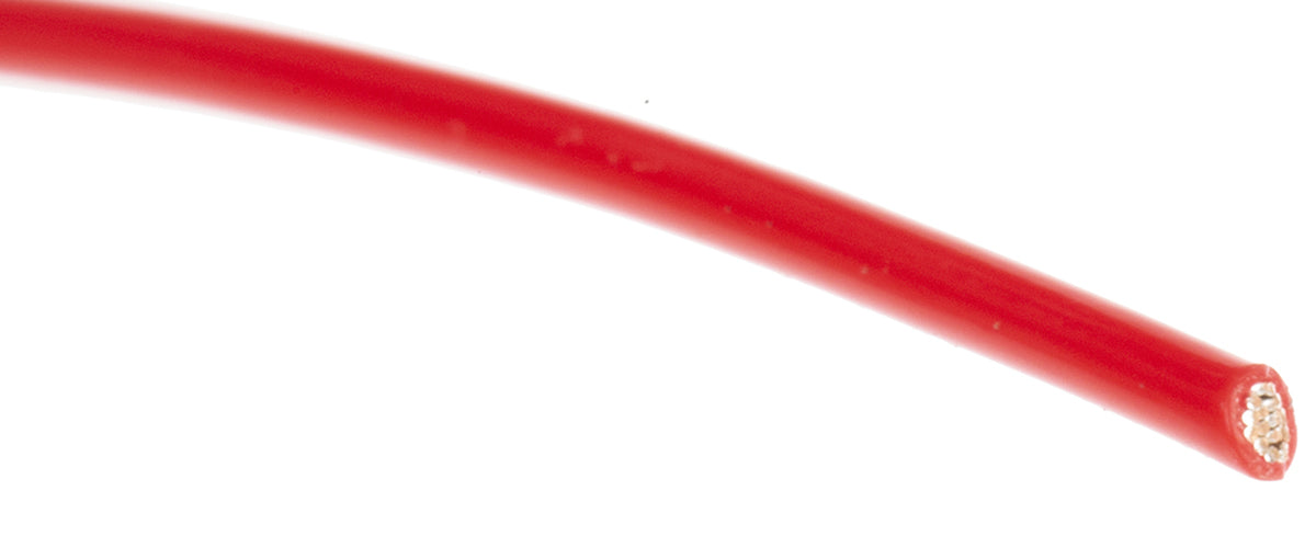 TieDex UK Red 0.6 mm² Hook Up Wire, 20 AWG, 19 x 0.2 mm, 200 μm core strands, 100 m, Polytetrafluoroethylene