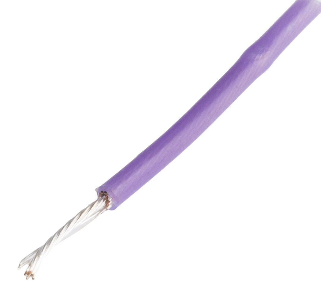 TieDex UK Purple 0.6 mm² Hook Up Wire, 20 AWG, 19 x 0.2 mm, 200 μm core strands, 100 m, Polytetrafluoroethylene
