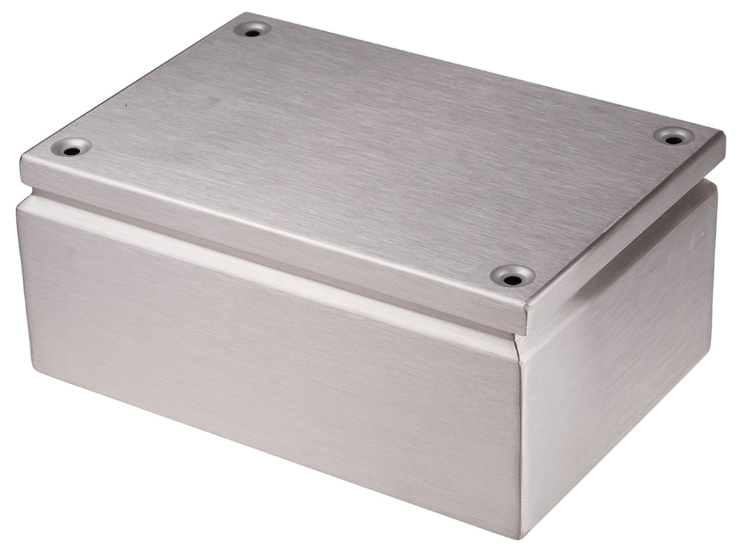TieDex UK Unpainted Stainless Steel Terminal Box, IP66, 300 mm, 200mm 120 mm