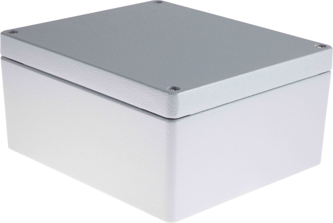TieDex UK Grey Grey Lid Die Cast Aluminium Enclosure, IP66, 110 mm x 230 mm x 200 mm