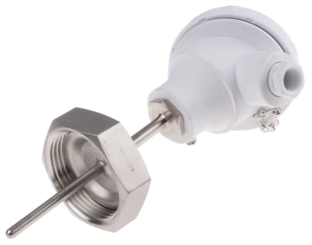 TieDex UK PT100 RTD Sensor 6 mm Dia, 75 mm Long, 4 Wire, Class B 150 °C max