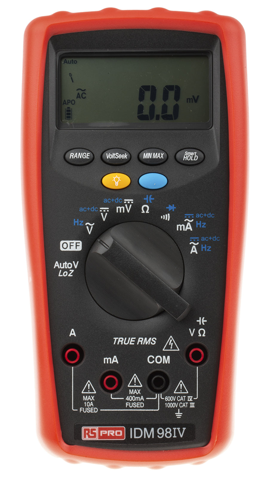 TieDex UK IDM98IV Handheld Multimeter True RMS, 10 A ac, 10 A dc, 1 kV ac
