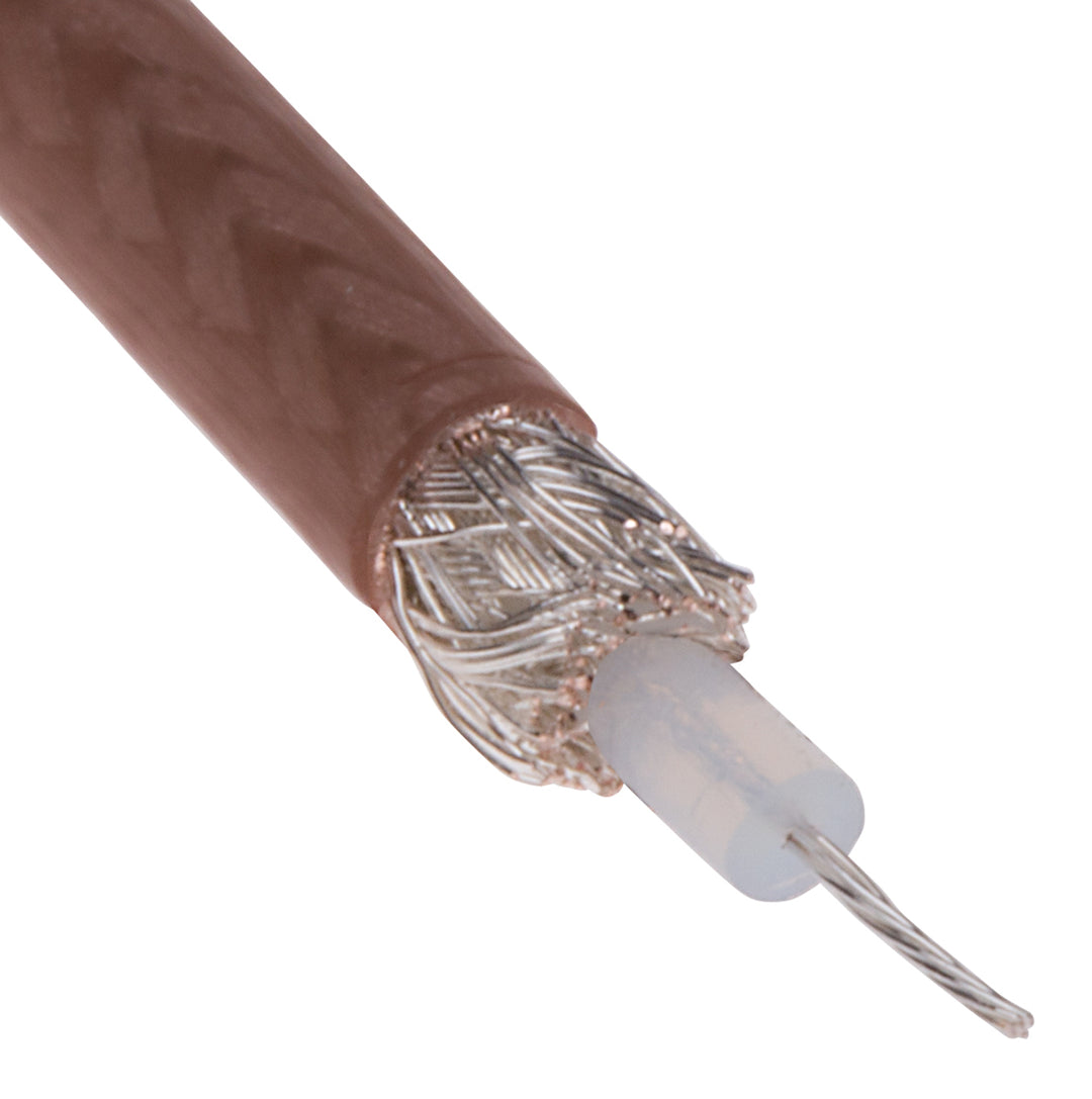 TieDex UK 50 Ω Coaxial Cable, 100 m Brown