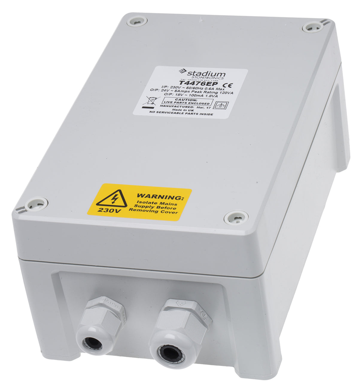 TieDex UK Switching Power Supply 2 Output 24V ac, 120 VA 230V ac