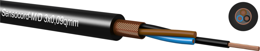 TieDex UK Twisted &amp; Multipair Industrial Cable 0.09 mm² Black Sheath Polyurethane