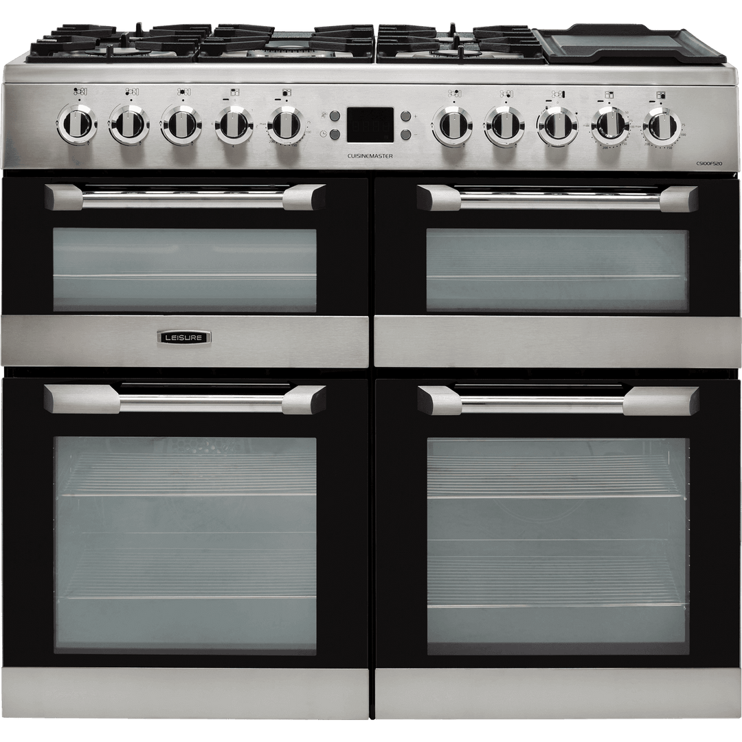 Leisure Cuisinemaster CS100F520X 100cm wide Dual Fuel Range Cooker with Gas Hob - Stainless Steel