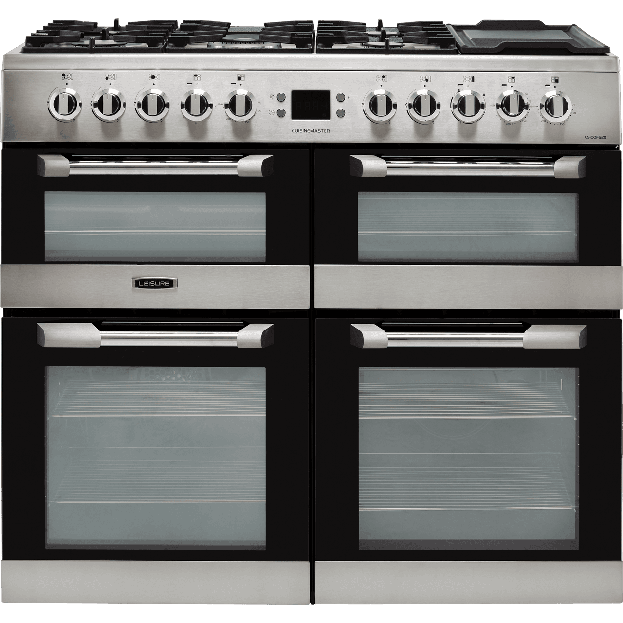 Leisure Cuisinemaster CS100F520X 100cm wide Dual Fuel Range Cooker with Gas Hob - Stainless Steel