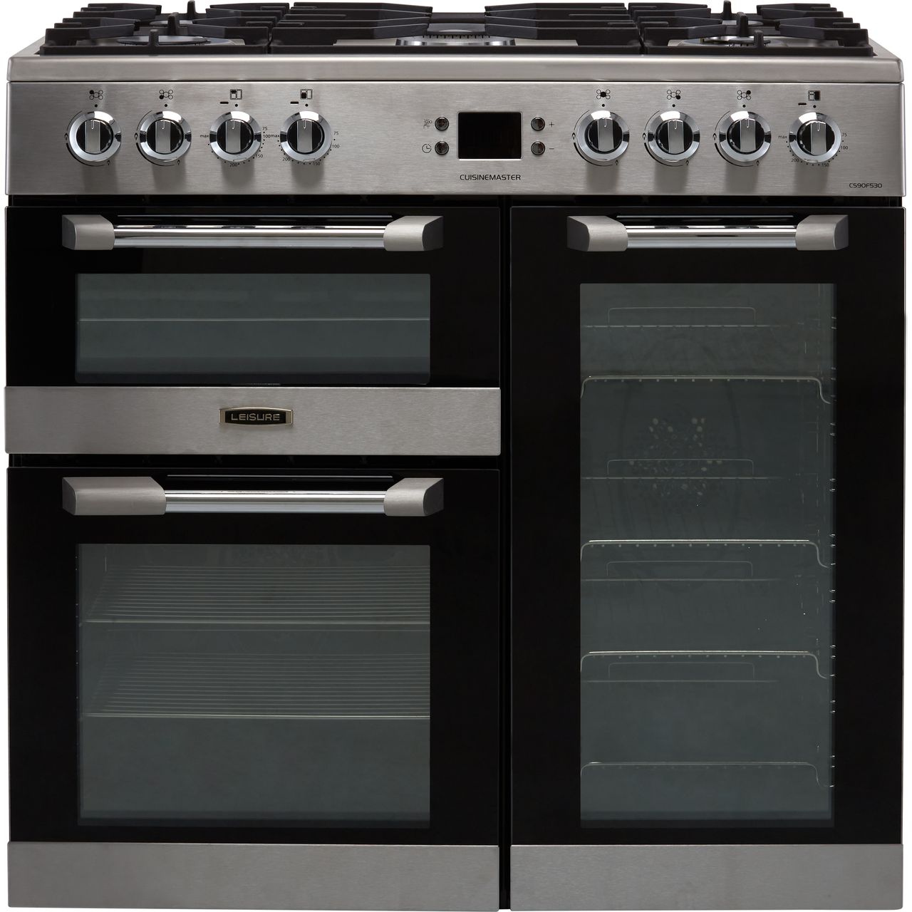 Leisure Cuisinemaster CS90F530X 90cm wide Dual Fuel Range Cooker with Gas Hob - Stainless Steel