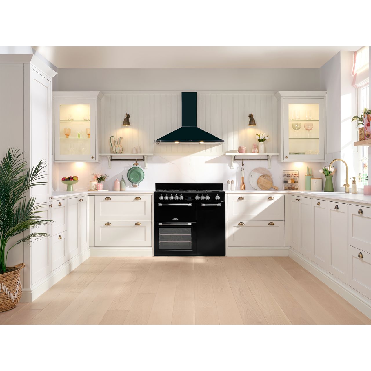 Leisure PR100F530K 100cm wide Dual Fuel Range Cooker with Gas Hob - Black