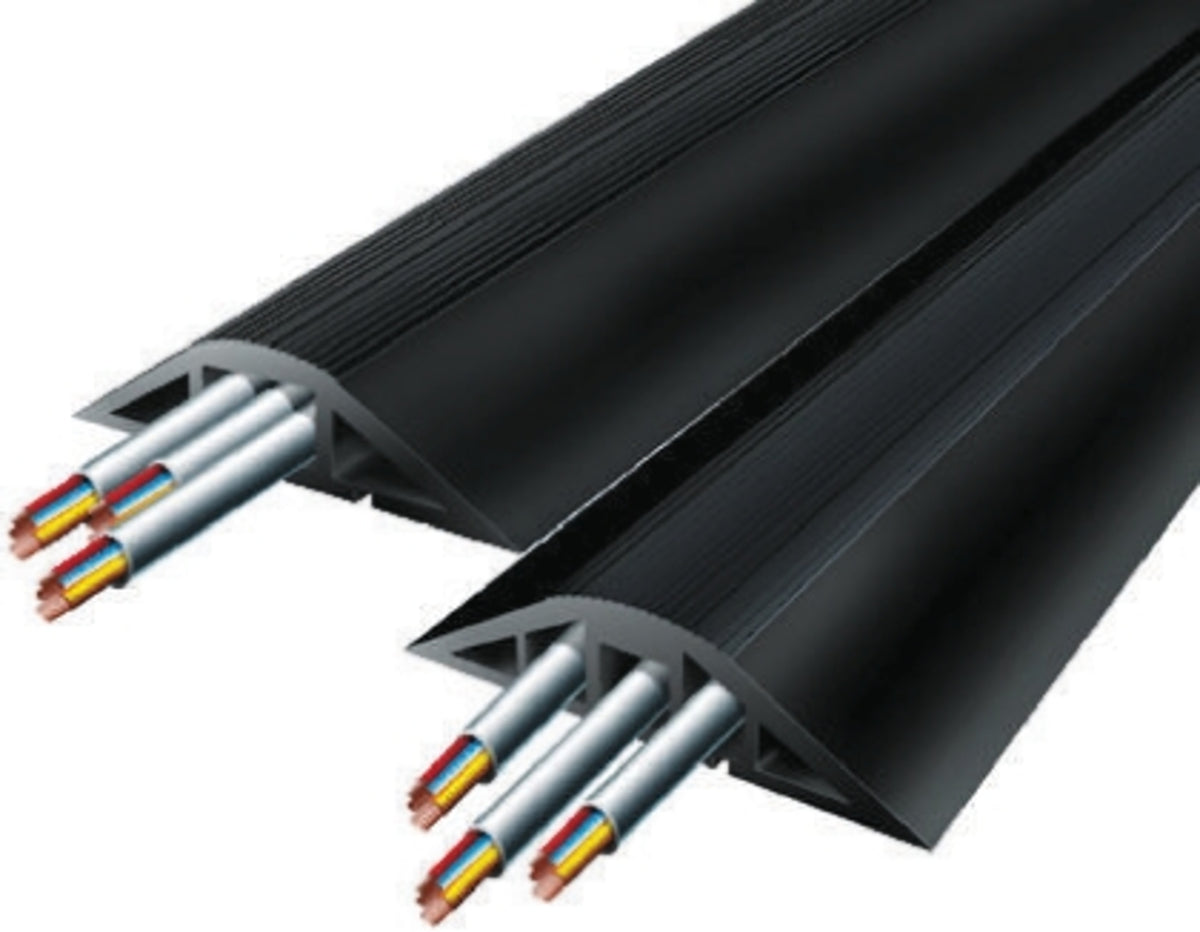 TieDex UK 4.5 m Black Cable Cover in Rubber, 14 mm ID
