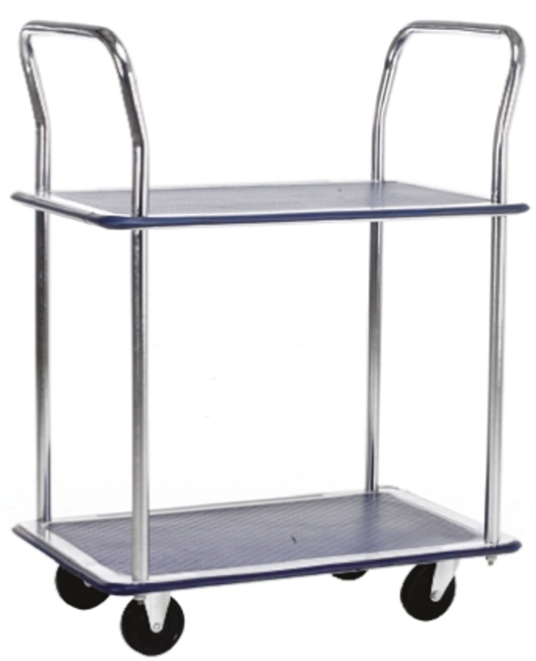 TieDex UK 2 Steel 2 Fixed + 2 Swivel Trolley, 470 mm, 120 kg Load, 725 mm