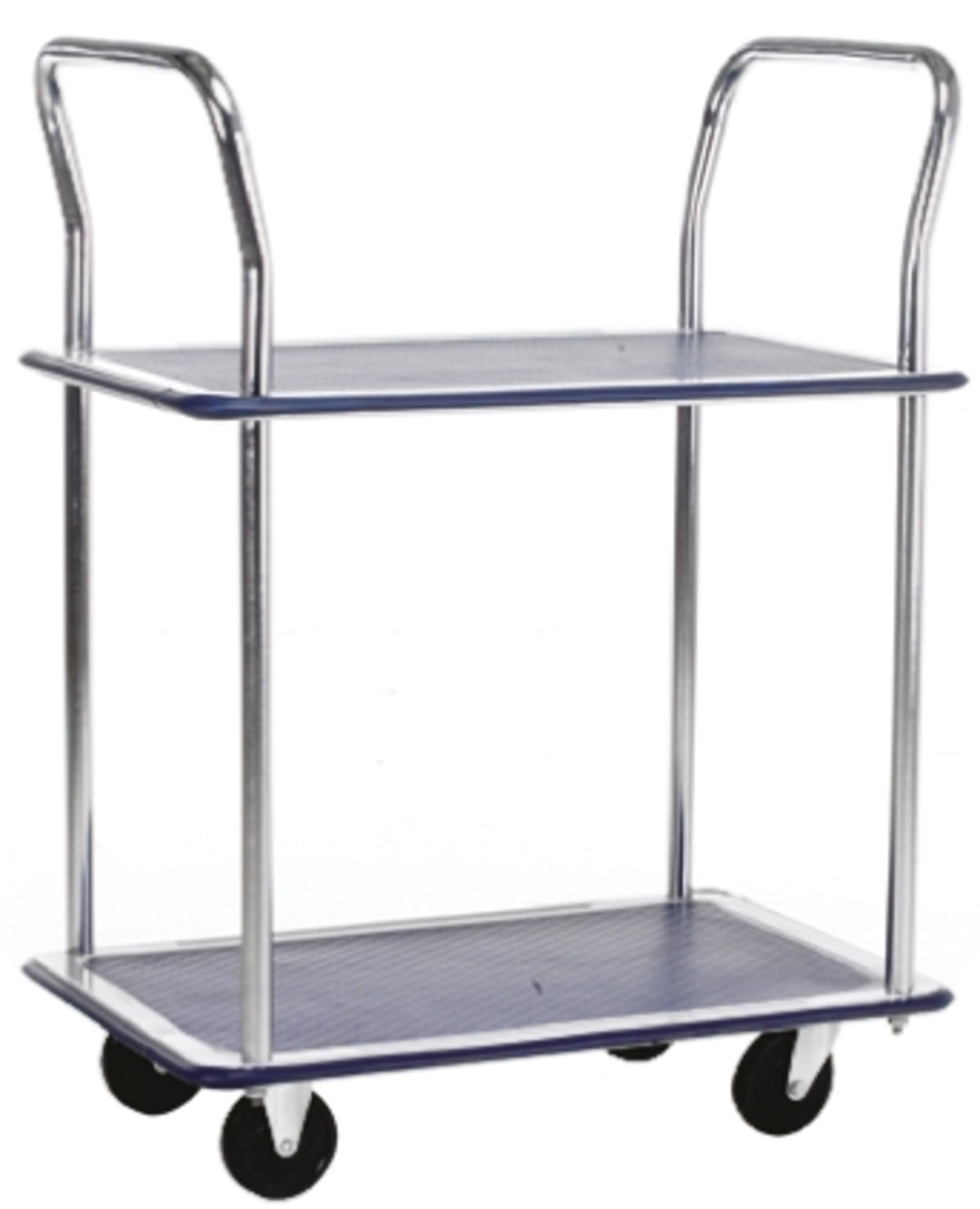 TieDex UK 2 Steel 2 Fixed + 2 Swivel Trolley, 470 mm, 120 kg Load, 725 mm