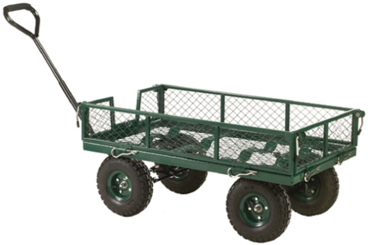 TieDex UK Mesh Sided Steel Platform Trolley, 250 kg Load, 1.07 m 1.17m, 515 mm