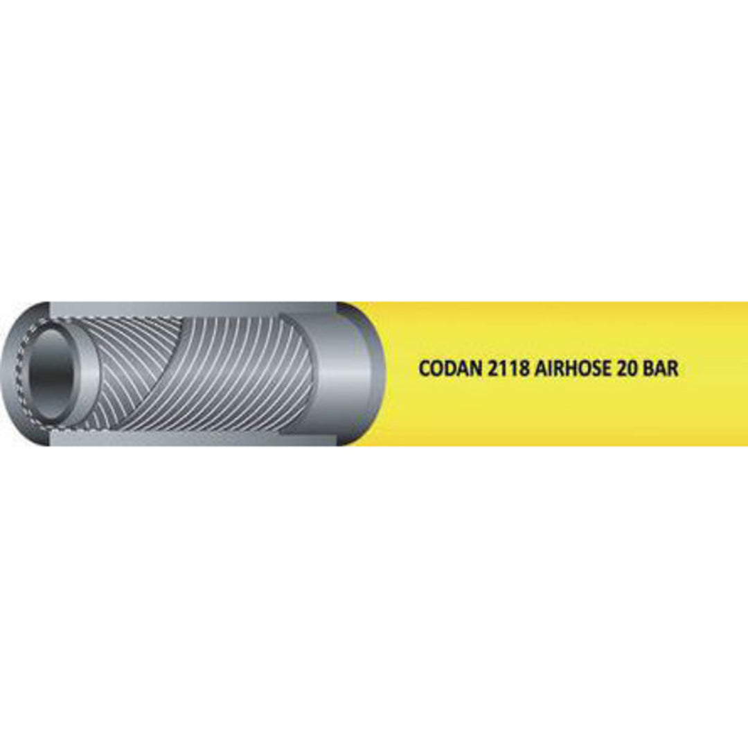 TieDex UK Ethylene Propylene Diene Monomer, Hose Pipe, 25.5 mm ID, 36 mm OD, Yellow, 25 m