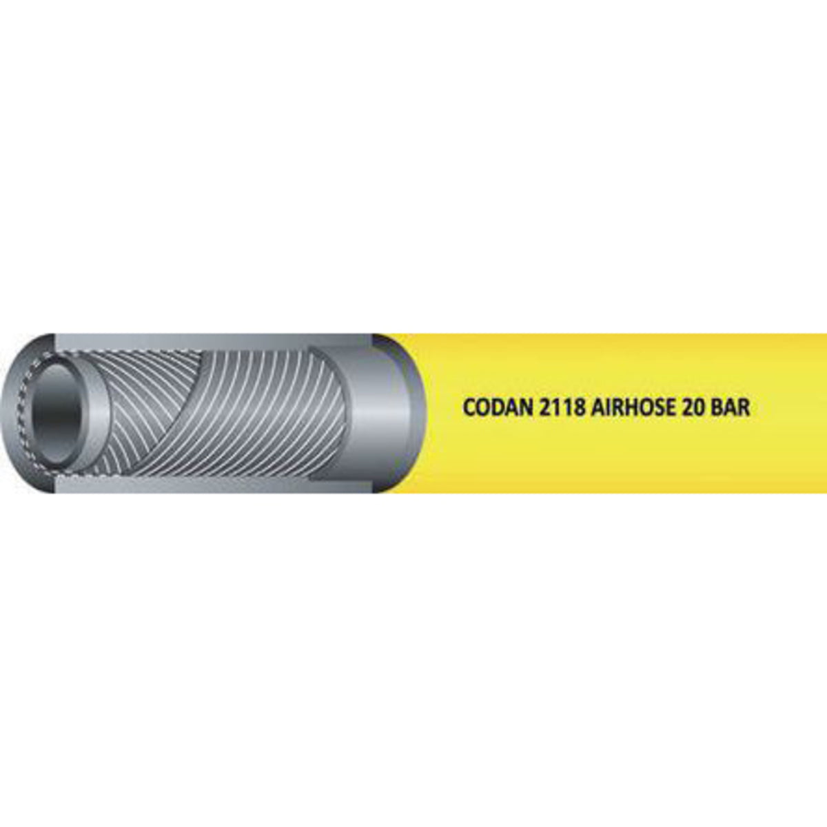 TieDex UK Ethylene Propylene Diene Monomer, Hose Pipe, 20 mm ID, 30 mm OD, Yellow, 25 m