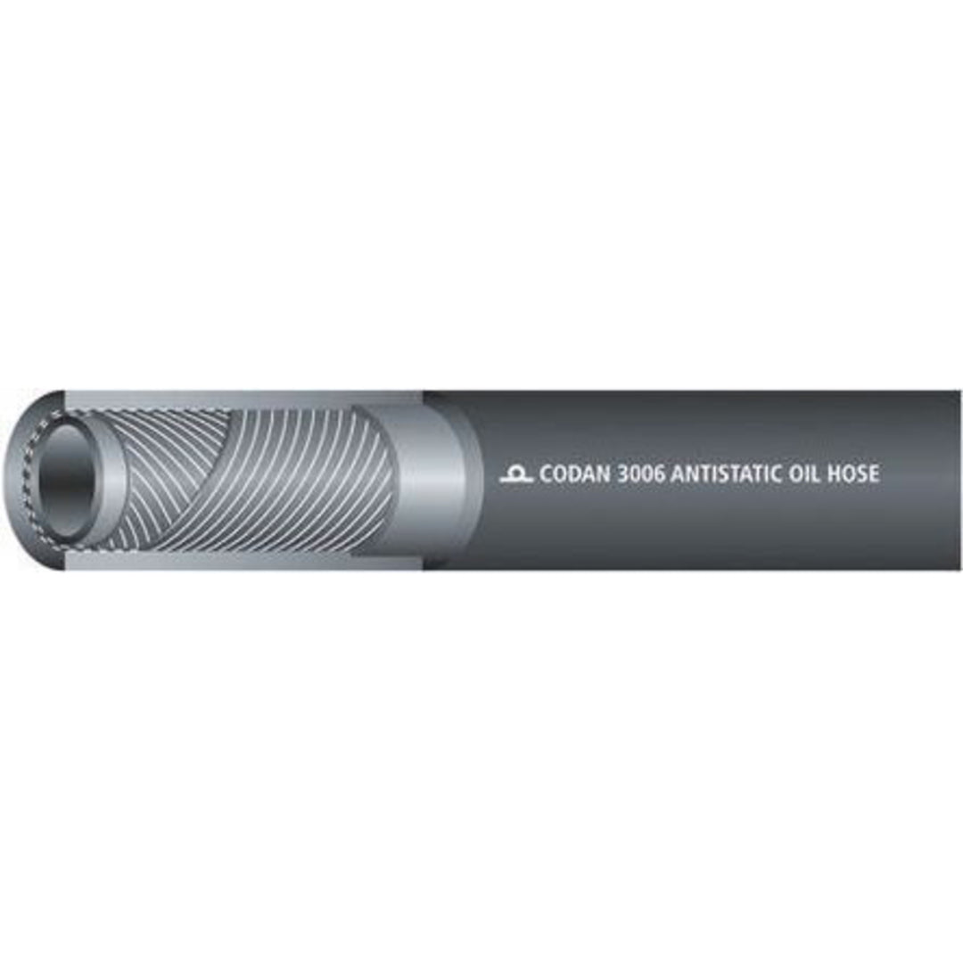 TieDex UK CR Nitrile Rubber (NBR), Hose Pipe, 25.4 mm ID, 36.2 mm OD, Black, 25 m