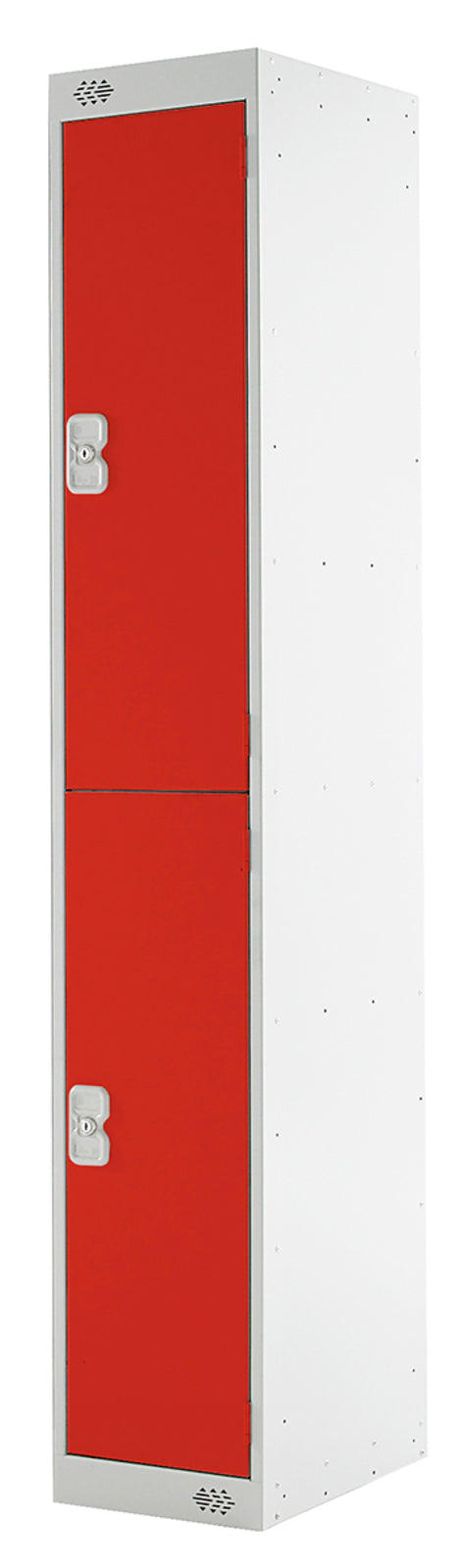 TieDex UK 2 Door Steel Red Industrial Locker, 1.8 m x 300 mm x 450 mm