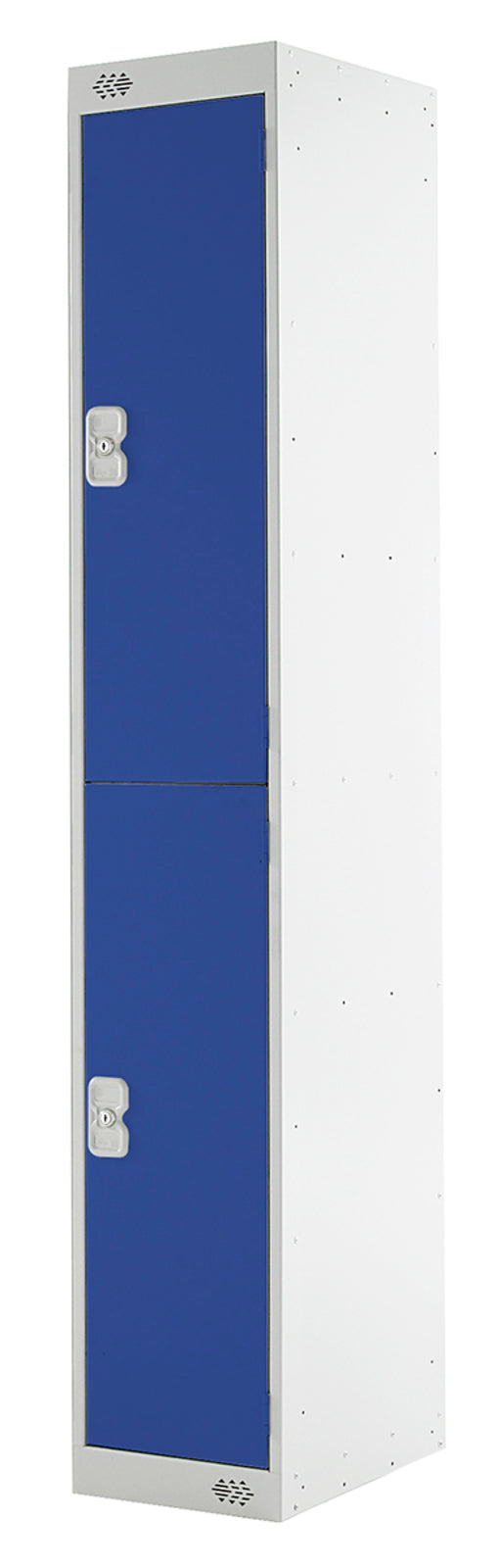 TieDex UK 2 Door Steel Blue Industrial Locker, 1800 mm x 300 mm x 450 mm