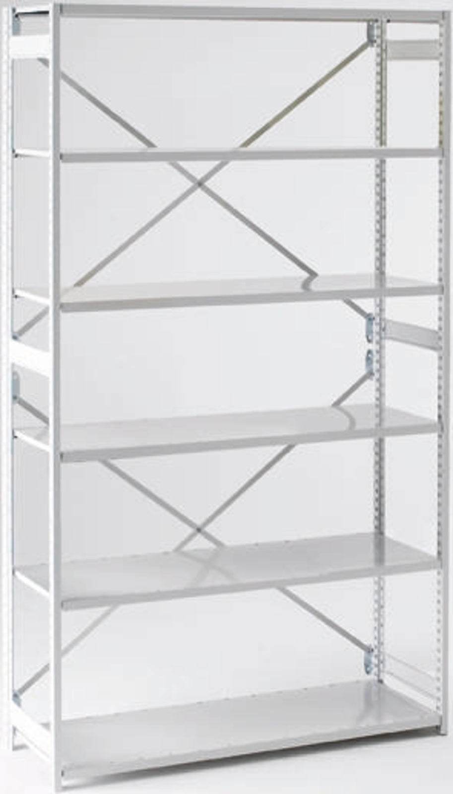 TieDex UK Grey 6 Shelf Steel Shelving System, 1.85 m x 1m, 450 mm, 70 kg Load