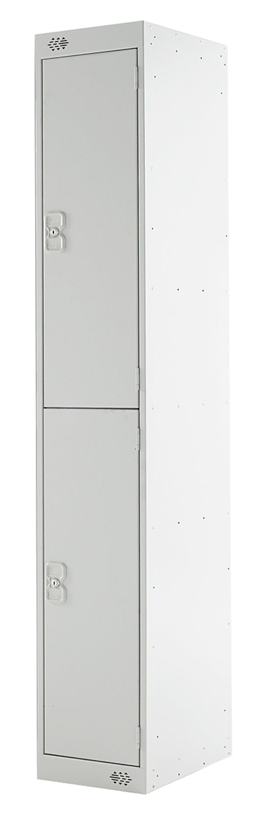 TieDex UK 2 Door Steel Grey Industrial Locker, 1800 mm x 300 mm x 450 mm