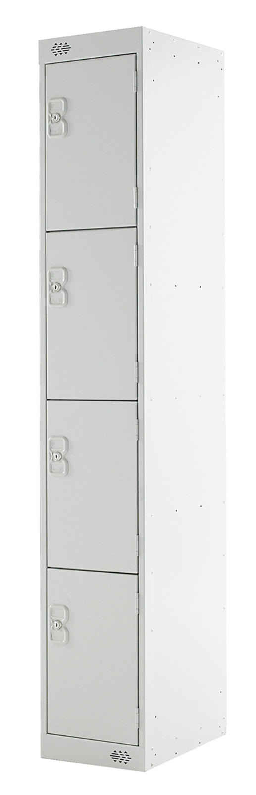 TieDex UK 4 Door Steel Grey Industrial Locker, 1.8 m x 300 mm x 300 mm