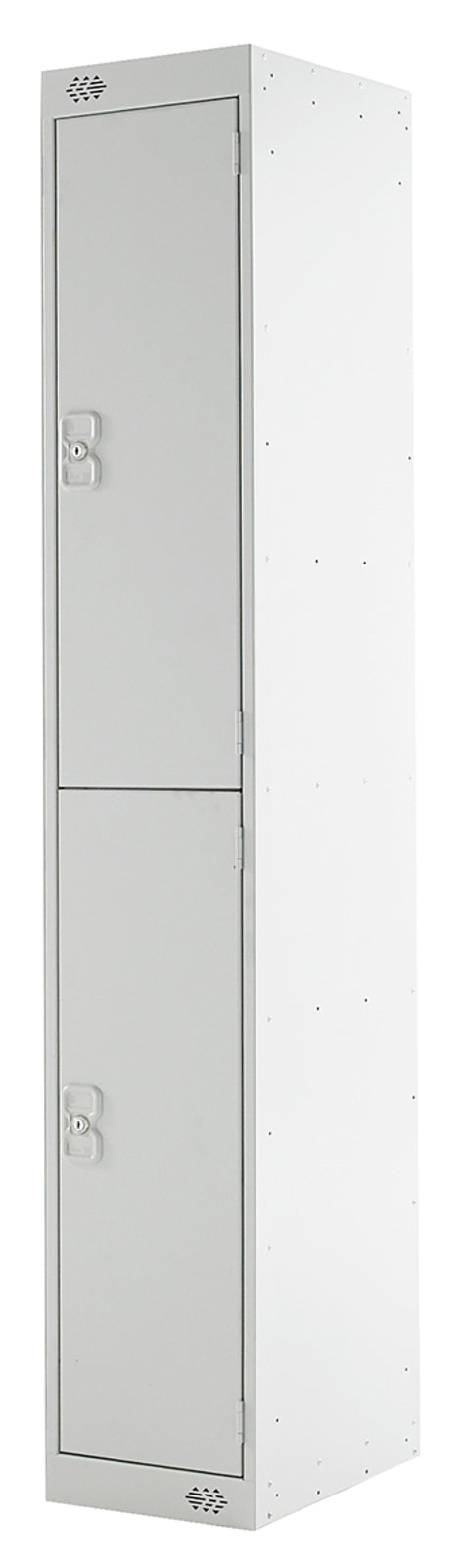 TieDex UK 2 Door Steel Grey Industrial Locker, 1.8 m x 300 mm x 300 mm